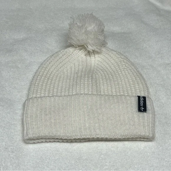 adidas Pom Beanie White NWOT - Picture 8 of 10
